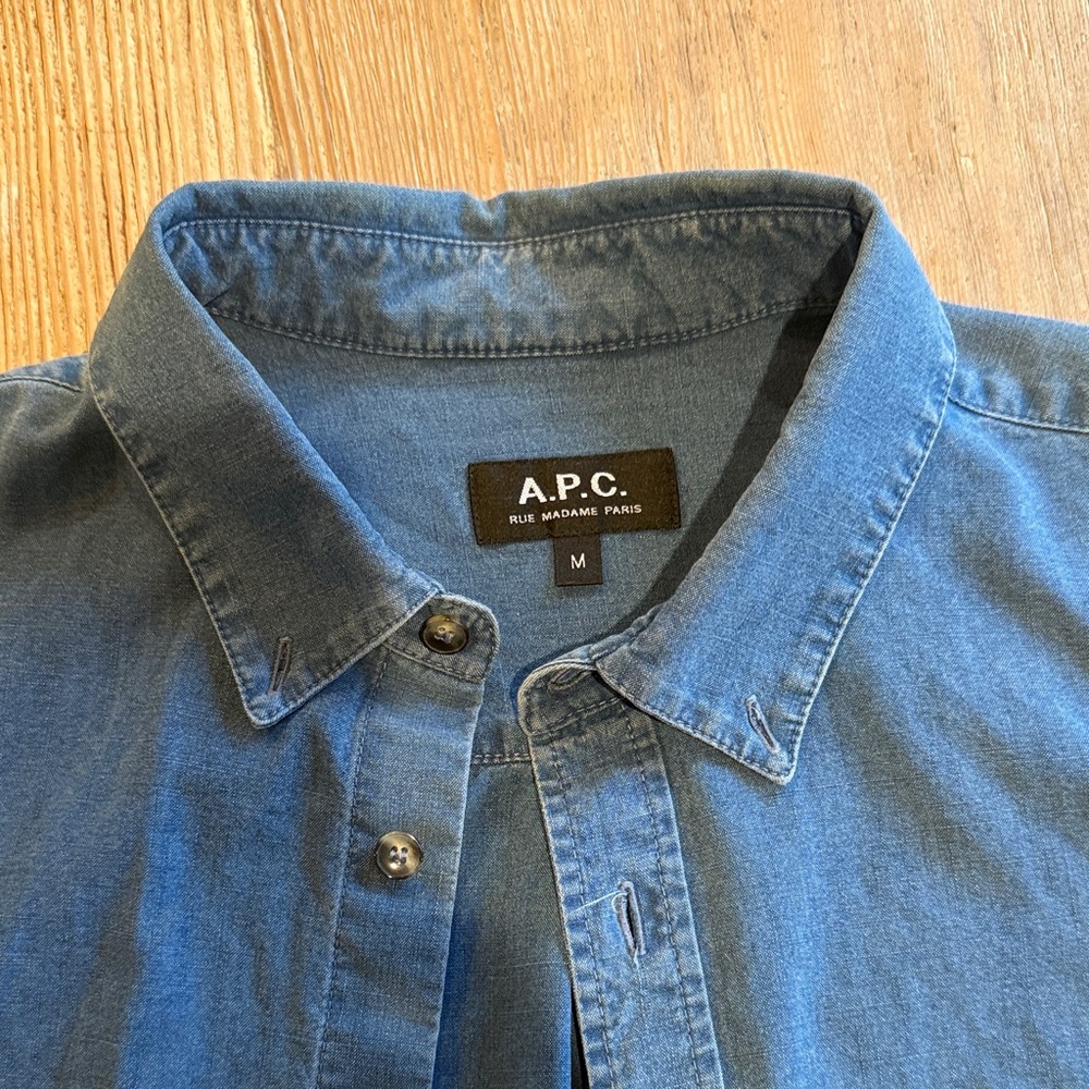 A.P.C. Casual Denim Blue Shirt